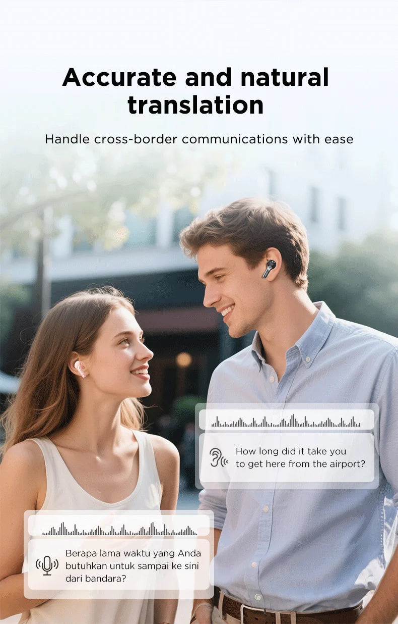 Low Latency Earphones ERAZER XP16 Wireless Earbuds AI Translation High-definition LCD Display For Music Sports Gaming Office