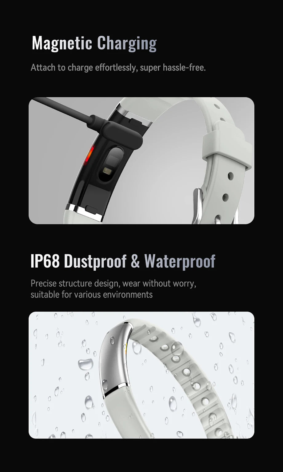 New Sport Fitness Tracker Smart Bracelet Heart Rate HRV Monitor Pedometer Remote Control Photography Smart Watch for Android iOS