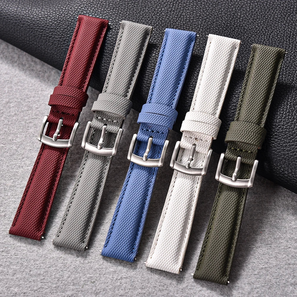 New Coated Sailcloth Strap 18/19/20/22mm Sport Fabric Waterproof WristBand Universal Accessories For Smart Watch Huawei/Samsung