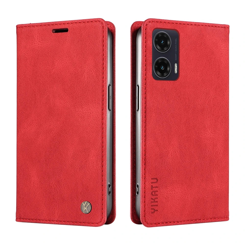 Leather Flip Case For Motorola Moto G86 G85 G84 G75 G56 G55 G54 G53 G04 G05 G14 G15 G32 G34 G35 EDGE 40 50 60 Neo Pro Fusion 5G