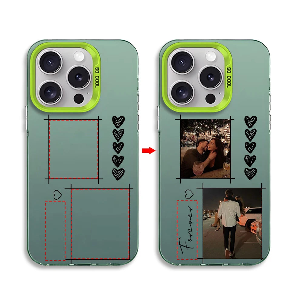 DIY Name Personalised Photos Customized Luxury IMD Cover For iPhone 11 12 13 14 15 16 17 Air Pro Max 7 8 Plus X XS XR 16E Gift