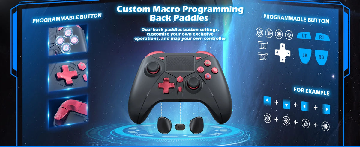 Wireless Controller for PlayStation 4/PS4 Pro/Slim/PS3/PC/IOS/Switch Gamepad Turbo Dual Shock Vibration 6Axis Gyro Game Joystick
