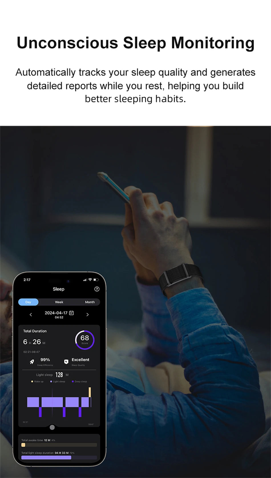 LIGE New No Screen Smart Bracelet Heart Rate Thermometer Men's Wristbands Waterproof Sports Fitness Men Women Smart Watch 2026