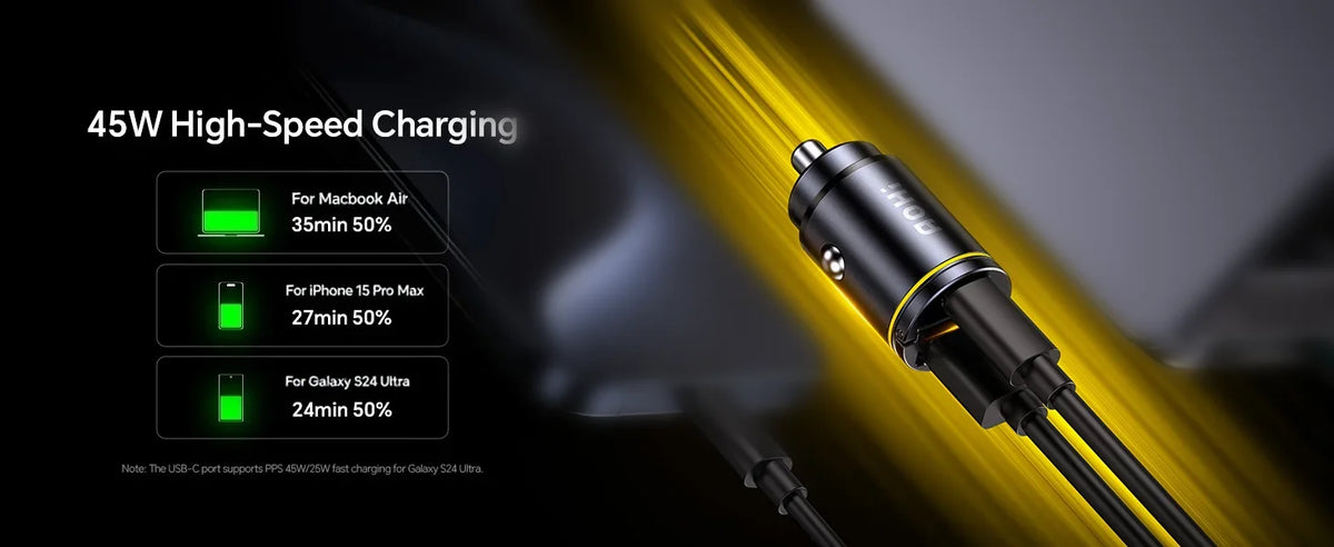 AOHI SUPERAUTO PD 45W Fast Car Charger (USB-C & USB-A)