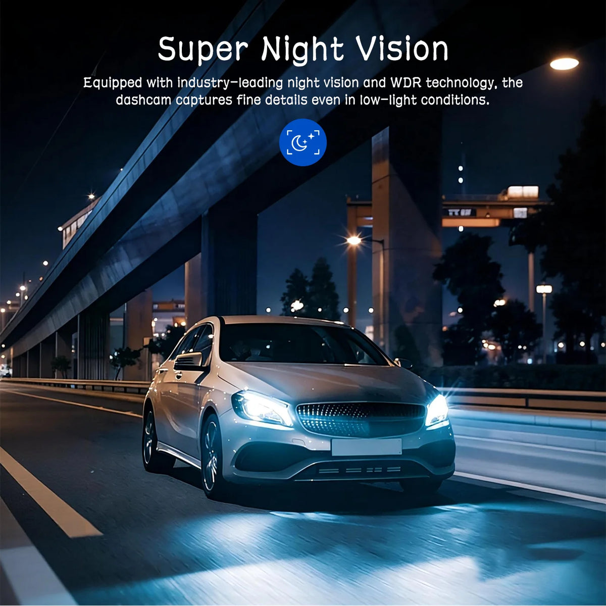 BCUOZ Dual-Lens Dashcam 1080P Front Camera And 720P Built-In Car Cameras Super Night Vision Loop Recording G-Sensor WDR 12-24V Car Plug Power Supply Optional 32GB Memory Card