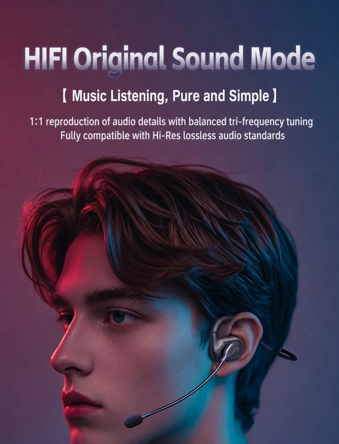 Over Ear Wired Headphones With Microphone Air Conduction USB Singing Fone Headset Gamer Sound Card Gaming Earphone For Xiaomi