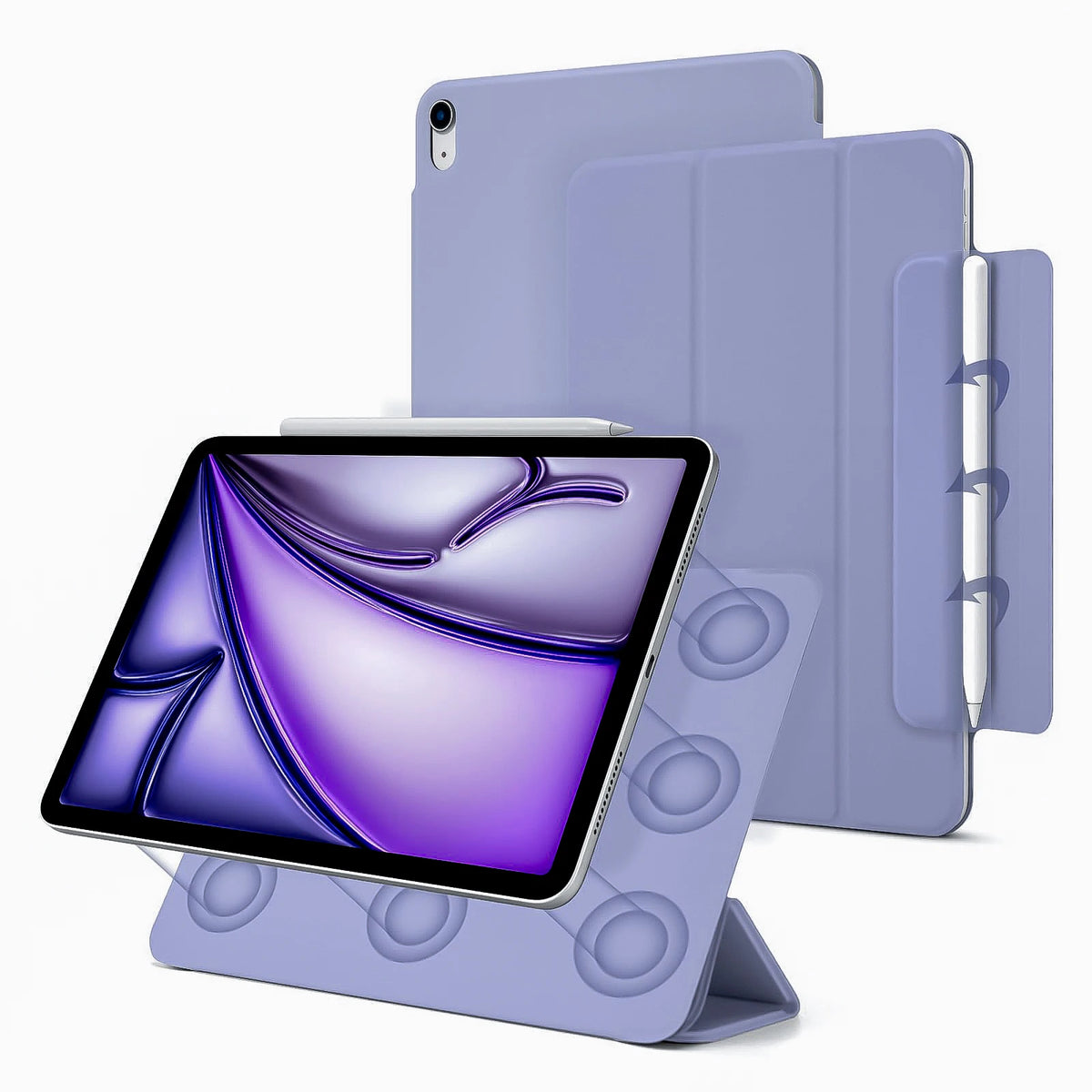2026 for iPad Pro 13 Case M5 M4 2025 Air 11 M3 M2 12.9 Powerful Magnetic Attachment Slim Trifold Stand Case for iPad Air 5 10th