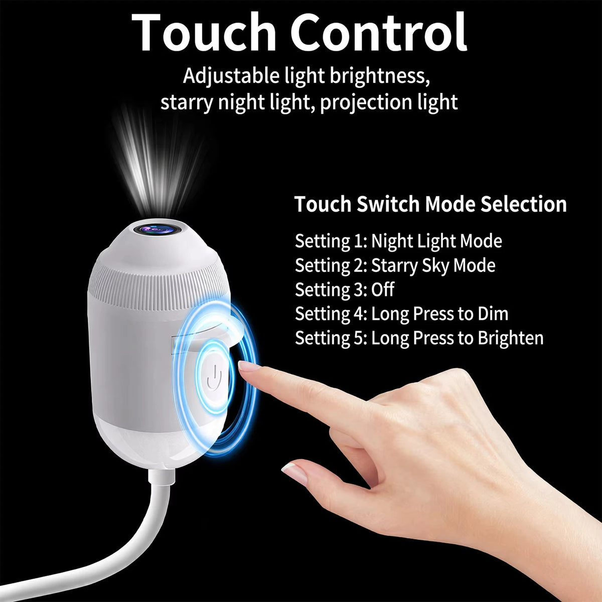 2027 Upgraded Hd Smart Dynamic 5d Holographic Night Light Projector, Plug and Play Hd Star Projector, 360° Adjustable Hd Galaxy