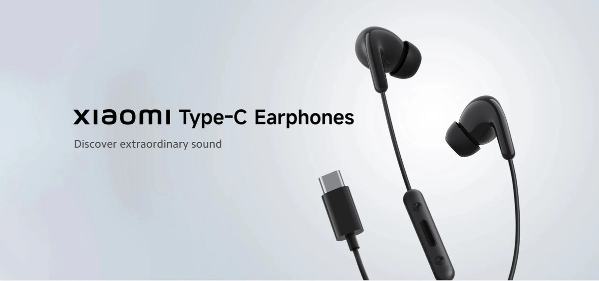 Xiaomi Type-C Earphones Clear Calls HD Microphone IP54 Dust Water Resistant Type-C Port Plug Play Wired Headphone