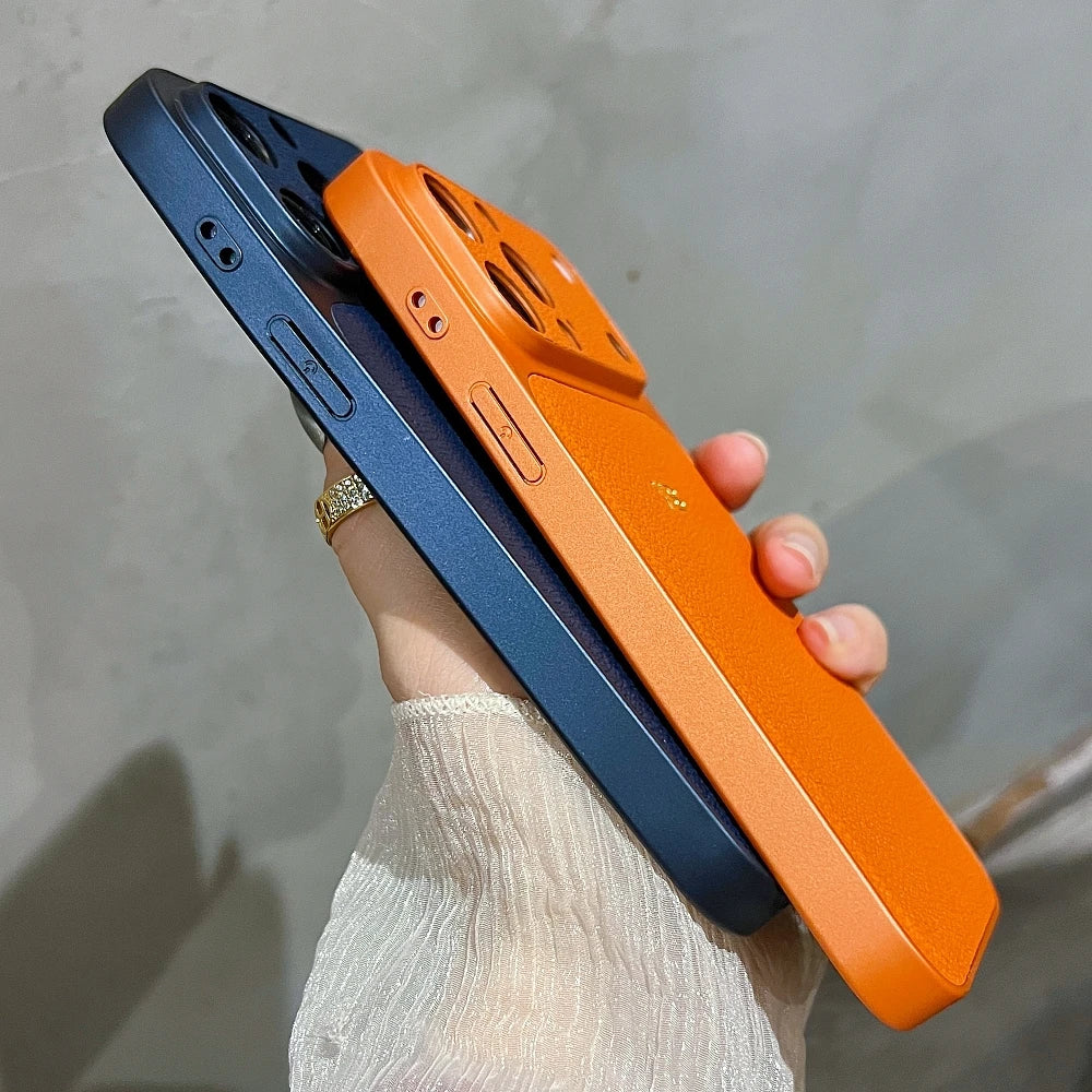 Personalised Customized Name Case For iPhone 17 Pro 16 15 14 13 Pro Max Initials Letters Leather Cover 13 15 16 17 Air Pro Max