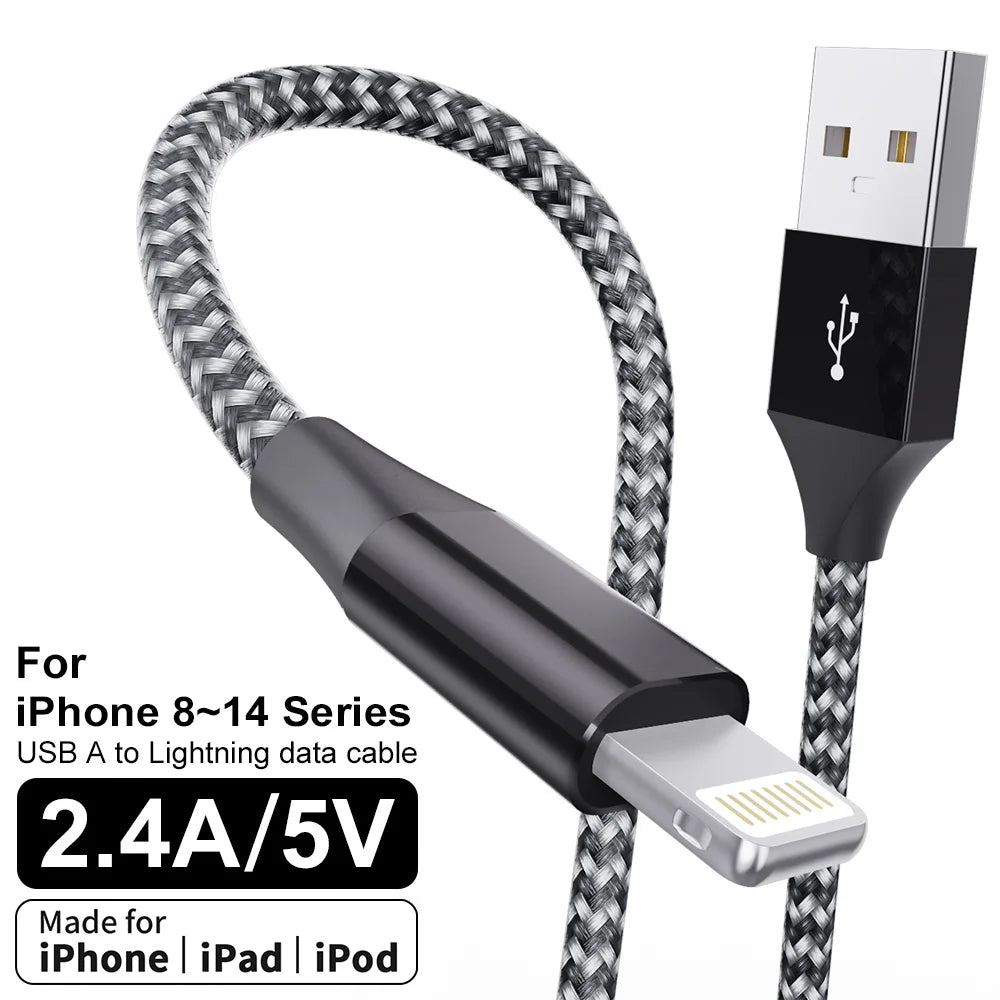 LAIHONEN MFi Certified 1PC/3PCS 10FT USB‑A to Lightning Cable Fast Charging Data Cord for iPhone 14 13 12 X XR