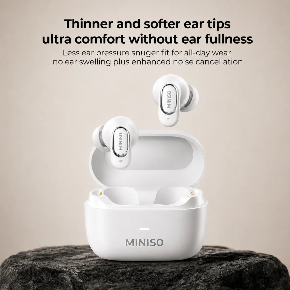 MINISO MS130 Wireless Bluetooth Earphones ENC Soft Wireless Headphones Sport Low Latency Comfort In-Ear Earbuds Macaron Travel