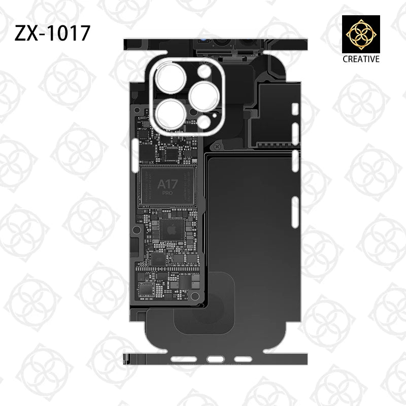 For iPhone 14 13 Pro Max 12 Mini 15 16 Colorful 3M Film Wrap Stickers Cases Back Cover Decal Skin Film Protector Sticker