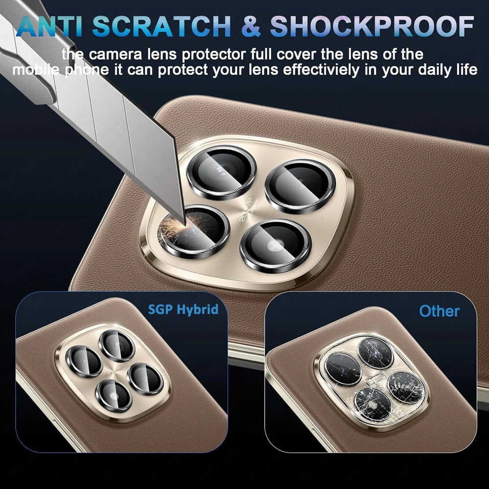 Alloy Camera Glass Case For Xiaomi Redmi Note 15Pro 15 17 Pro Max 5G 3D Metal Ring Lens Protector Note15 Pro+ 14Pro Plus 14 4G