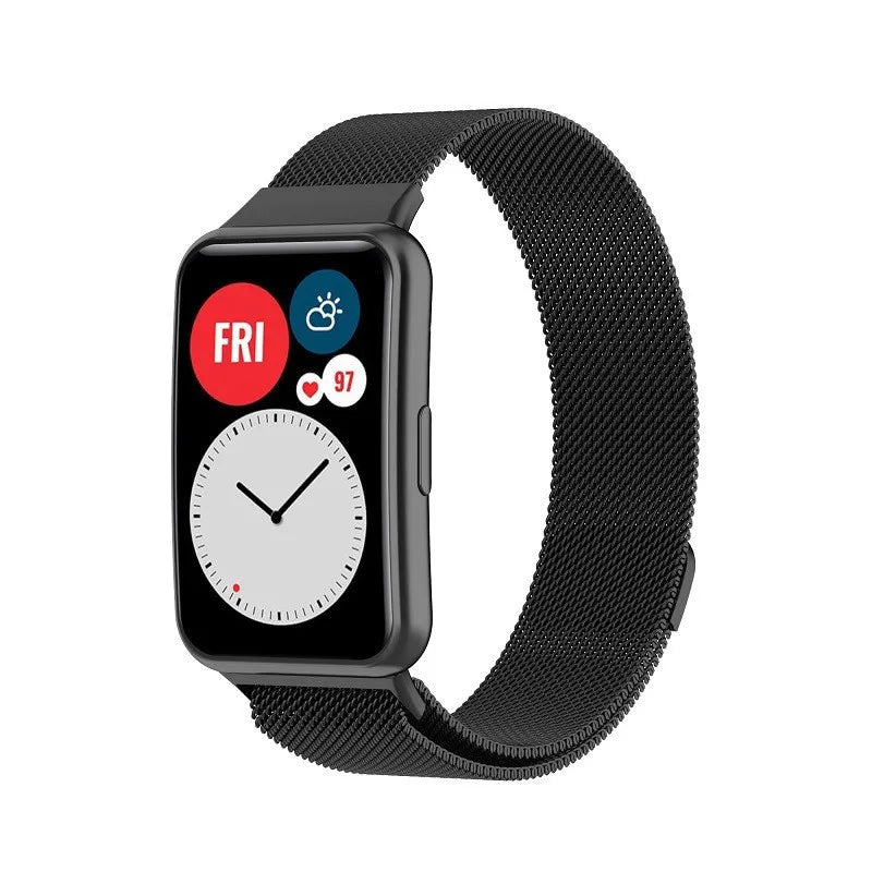 Magnetic Metal Strap For Huawei Smart Watch Fit 2 Stainless Steel Mesh Loop Bracelet Correa Huawei Fit Watch TIA-B19/B09