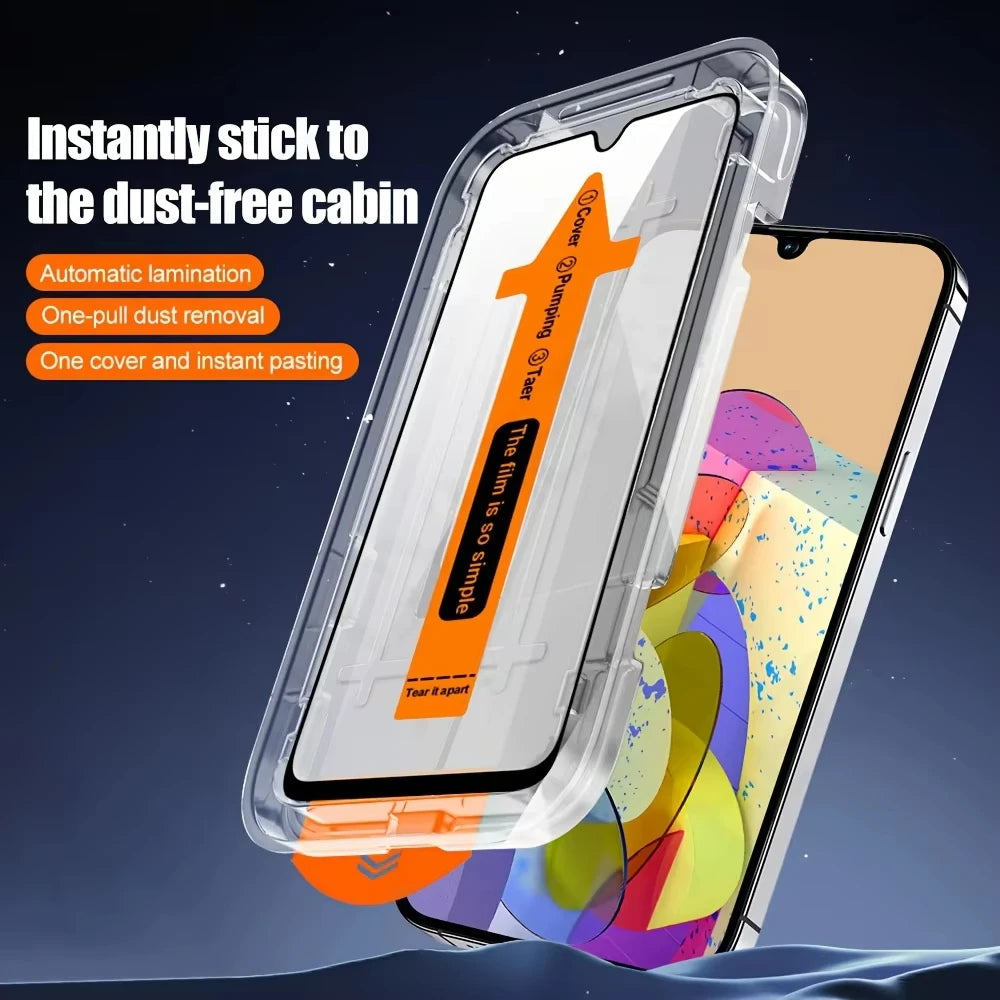 1-5PCS Tempered Glass For iPhone 18 17 Pro Max 17 Air 16 15 14 Plus 13 12 Mini 11 XR XS Dust Free Installation Screen Protectors