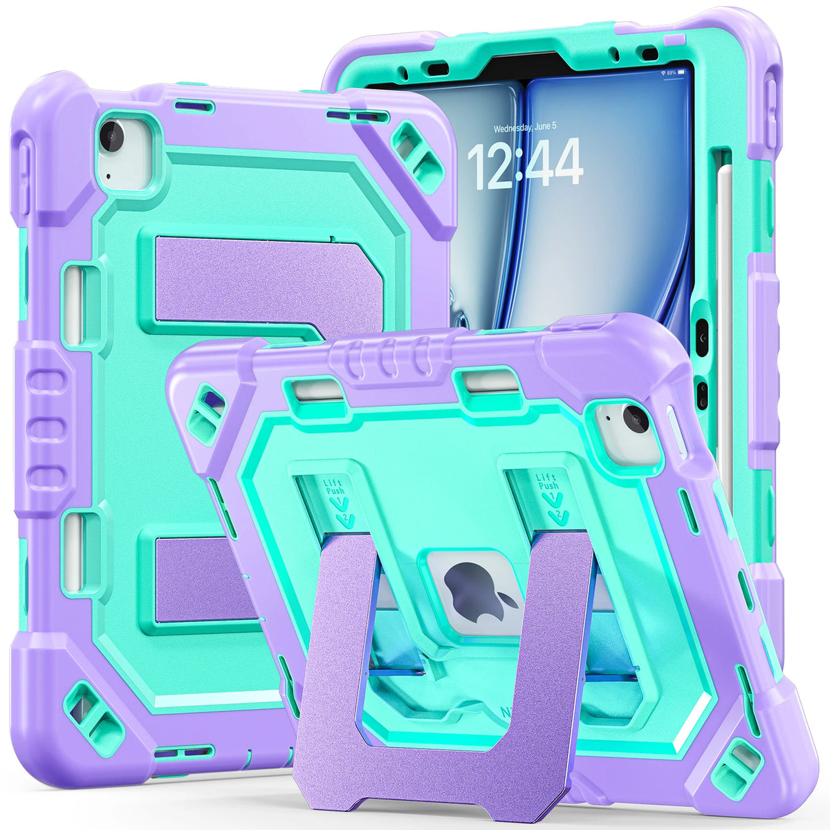 Heavy Duty Shock Resistance Case For iPad 11(A16) 10th Generation Air 11 M2 M3 M4 Pro 11 2025/2024 2018-2022 Air 5 4 10.9 "Cover