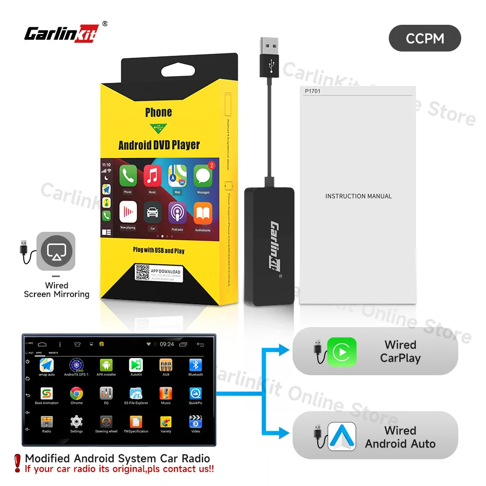 Carlinkit CarPlay Wireless Android Auto Wireless Dongle Screen mirroring for Android System Car Ariplay mirror link USB Wifi Ble