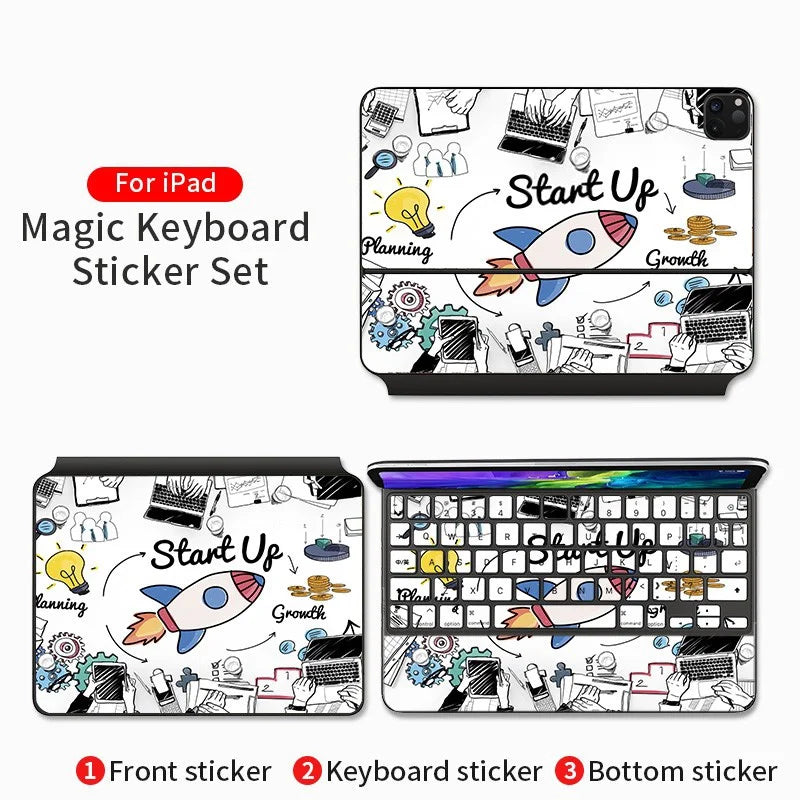 Suitable For Magic Keyboard Skin Sticker 2025 iPad Pro M4 11/13 Inch iPad A16 11in iPad Air M2/4 11 Tablet Sticker Full Decal