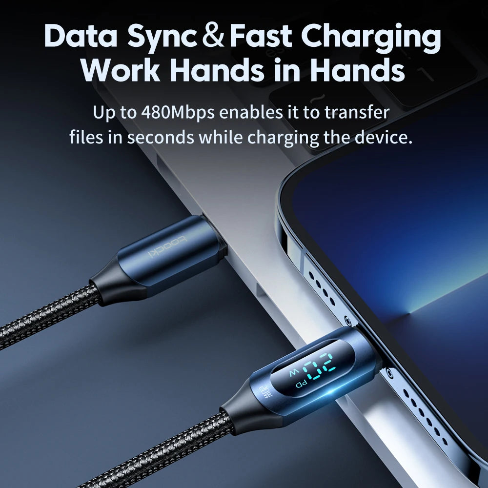 Toocki USB C Lighting Cable For iPhone 14 13 12 Pro Max X Xr 8 7 Plus PD 20W Fast Charger Lighting Data Wire Cord For iPad 1m