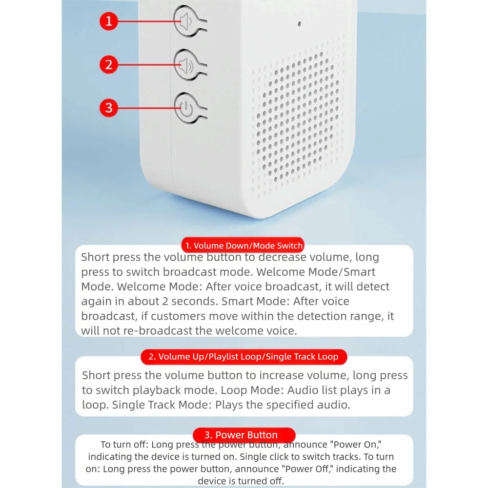 Infrared Sensor Welcome Doorbell Recording Function Wireless Door Greeter Sensor Alarm Anti-theft Smart Door Bell Chime