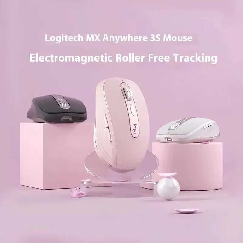 Logitech MX Anywhere 3S Wireless Ergonomic Mouse, 8000 DPI Darkfield, MagSpeed, Logitech Flow, 10m Range, USB-C, Multi-Device