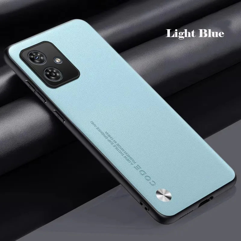 Phone Case For Motorola G56 G86 G05 G54 G34 G24 G14 G15 G35 G45 G55 G75 Plain Skin Back Cover For Moto G54 G84 G85 PU Leather