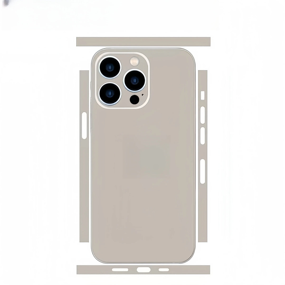 Plain Color Decal Skin for iPhone 13 14 15 16 17 Pro Max Back Film Cover Wrap Rear Screen Protector Anti-scratch Durable Sticker