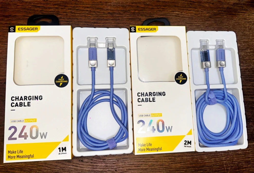 Essager 240W USB C Cable for iPhone 18 17 16 Plus Pro Max Macbook iPad Supercharge Fast Charger Type C Cable for Xiaomi Samsung