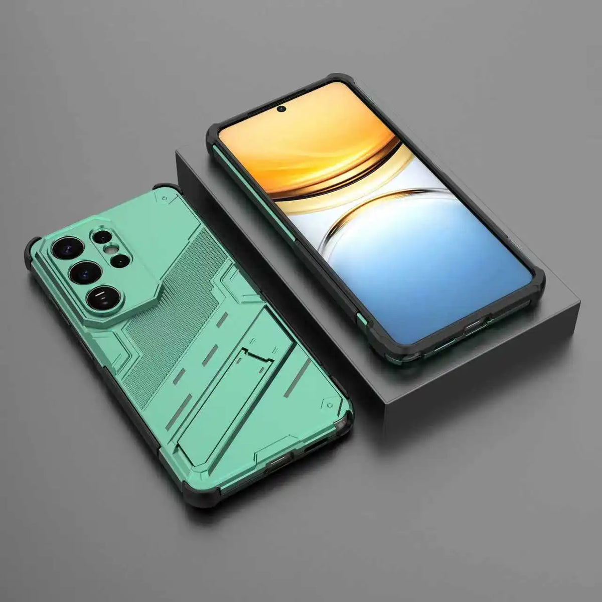 Armor Shockproof Phone Case For Samsung Galaxy S26 S25 S24 S23 S22 Ultra Plus Edge S26 Pro With Holder Lens Protect Cover