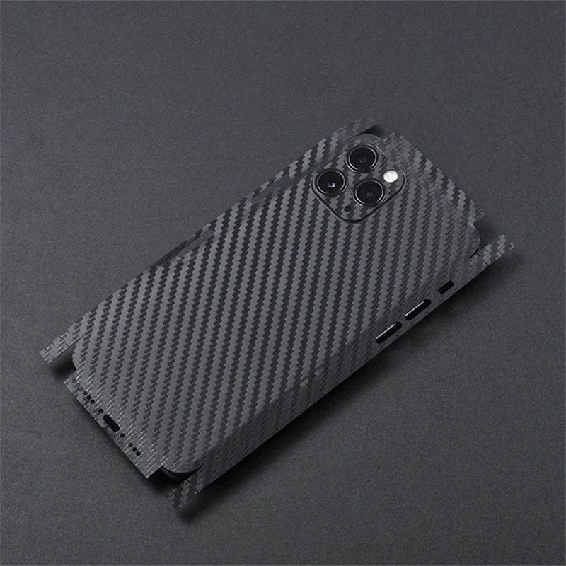 Carbon Fibre Phone Back Film Sticker For iPhone 15 Pro Max PVC Ultra Thin Film Phone Protector For iPhone 15Plus Accessories