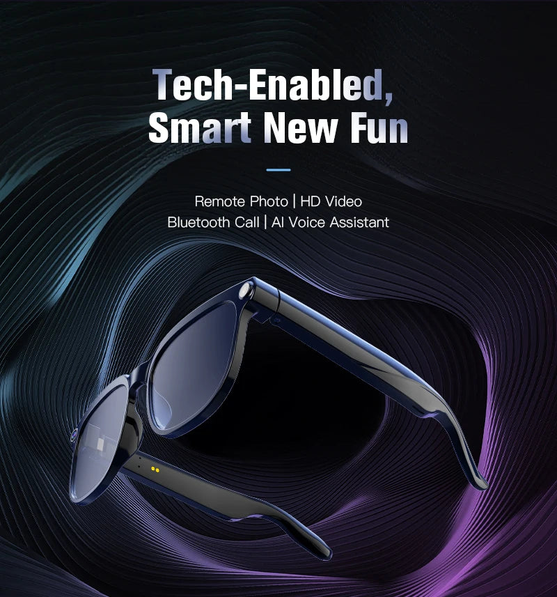 2026New 4K HD Photochromism AI Smart Glasses 800W Pixel Camera 1080P Video AI Chat Music Player Call AI Sports Smart Glasses Man