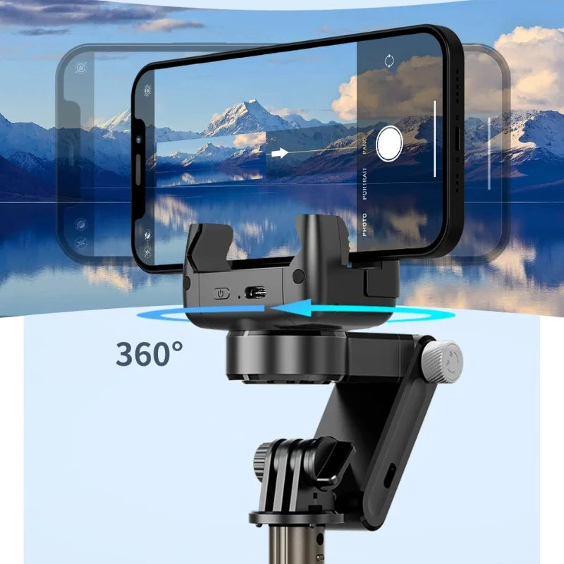 Auto 360° Face Tracking Handheld Gimbal Stabilizer Foldable Selfie Stick Anti-shake Smartphone Holder Live Vlog Shooting Holders
