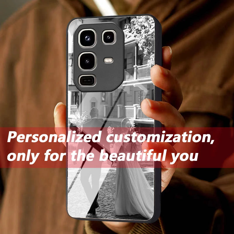 Custom Photo Mirror Glass Phone Case for Infinix Note 50/40/30/S/Pro/Pro+/X
