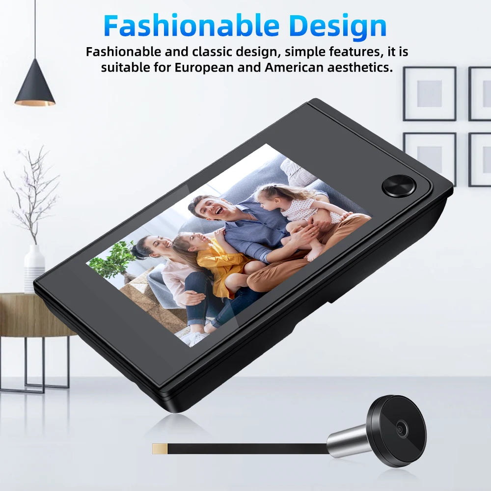 Awapow 3.5 Inch Doorbell Peephole Viewer Digital Door Camera 120° LCD 2 Million HD Pixels Cat Eye Door Bell Outdoor Monitor