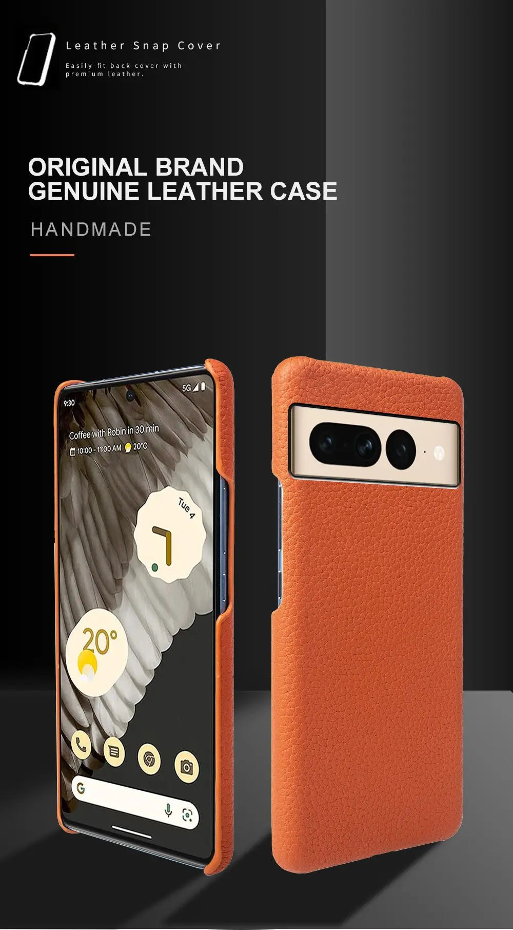 Fundas Pixel 10 Pro Case Business Genuine Leather Cases for Google Pixel 6A 7Pro 5A Mobile Phone Cover Capa Back Coque Carcasa