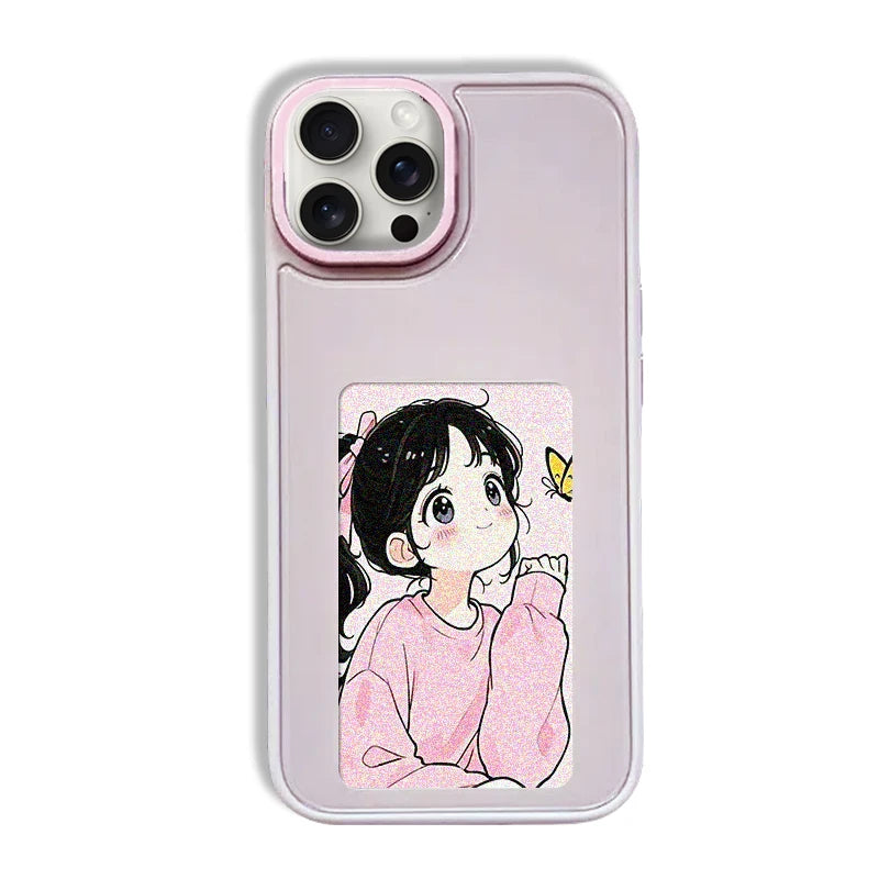 NFC Smart Phone Case DIY Screen 4 Colors Display for Apple Phone Iphone 15/14/13 Pro Max 3.7 Inch Wireless Image Transmission