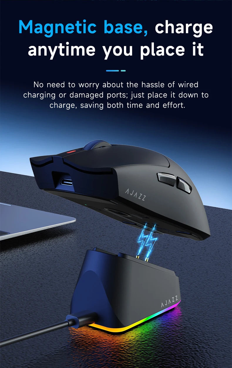 Wireless Gaming Mouse AJ139-V2/AJ139P-V3-MC with 12000DPI Max AJ139P MAX with 32000DPI Magnetic Charging Base Gaming Mouse
