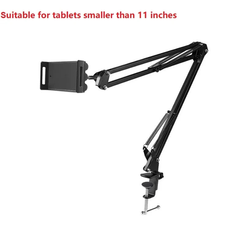 360 ° Adjustable Tablet Phone Stand Rotatable Long Arm Metal Holder for 4-11 Inch iPad iPhone Xiaomi Huawei Samsung