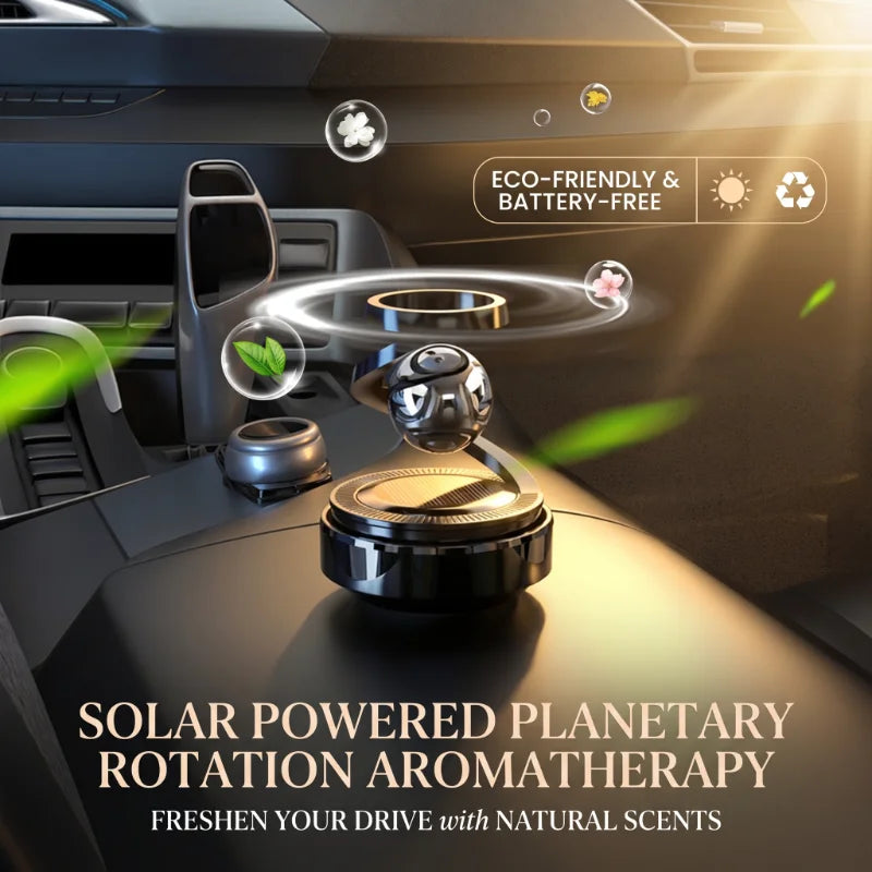 Solar Car Rotating Aromatherapy Perfume Diffuser Levitation Rotating Auto Lasting Fragrance Air Purifier Car Interior Accessorie
