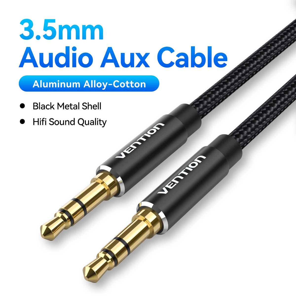 Vention 3.5mm Jack Audio Cable Male to Male 3.5mm Audio Aux Cable Jack for Phone Car Headphones Speaker Cable Wire Line Aux Cord