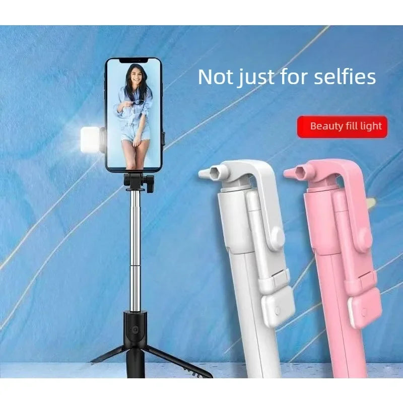 Mobile phone Bluetooth selfie stick live streaming fixed extension rod desktop stand all-in-one selfie tripod