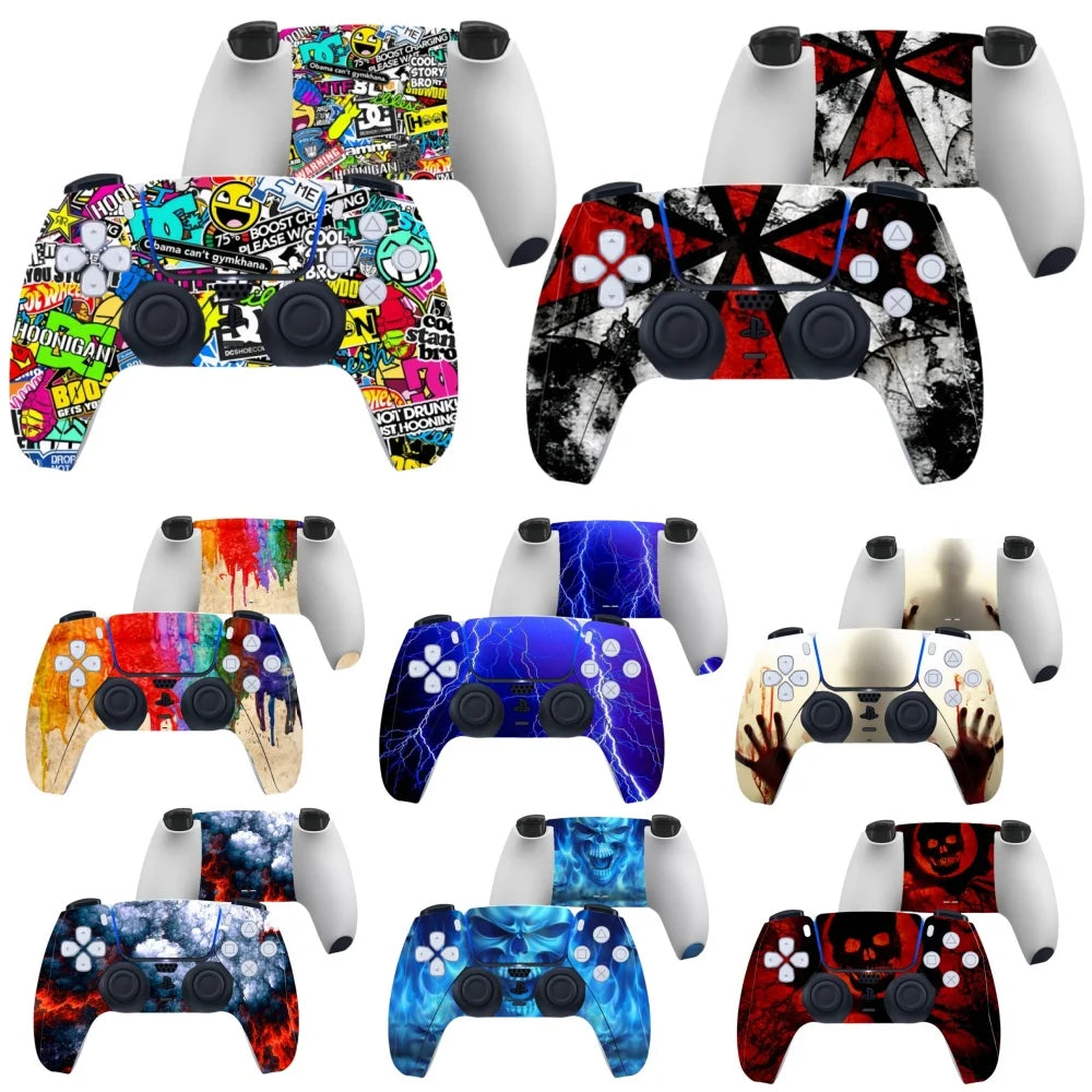 Front Back Full Protective Decal Skin Sticker For PlayStation 5 PS5 Gamepad Joystick Controller Accessories Decoration Stickers