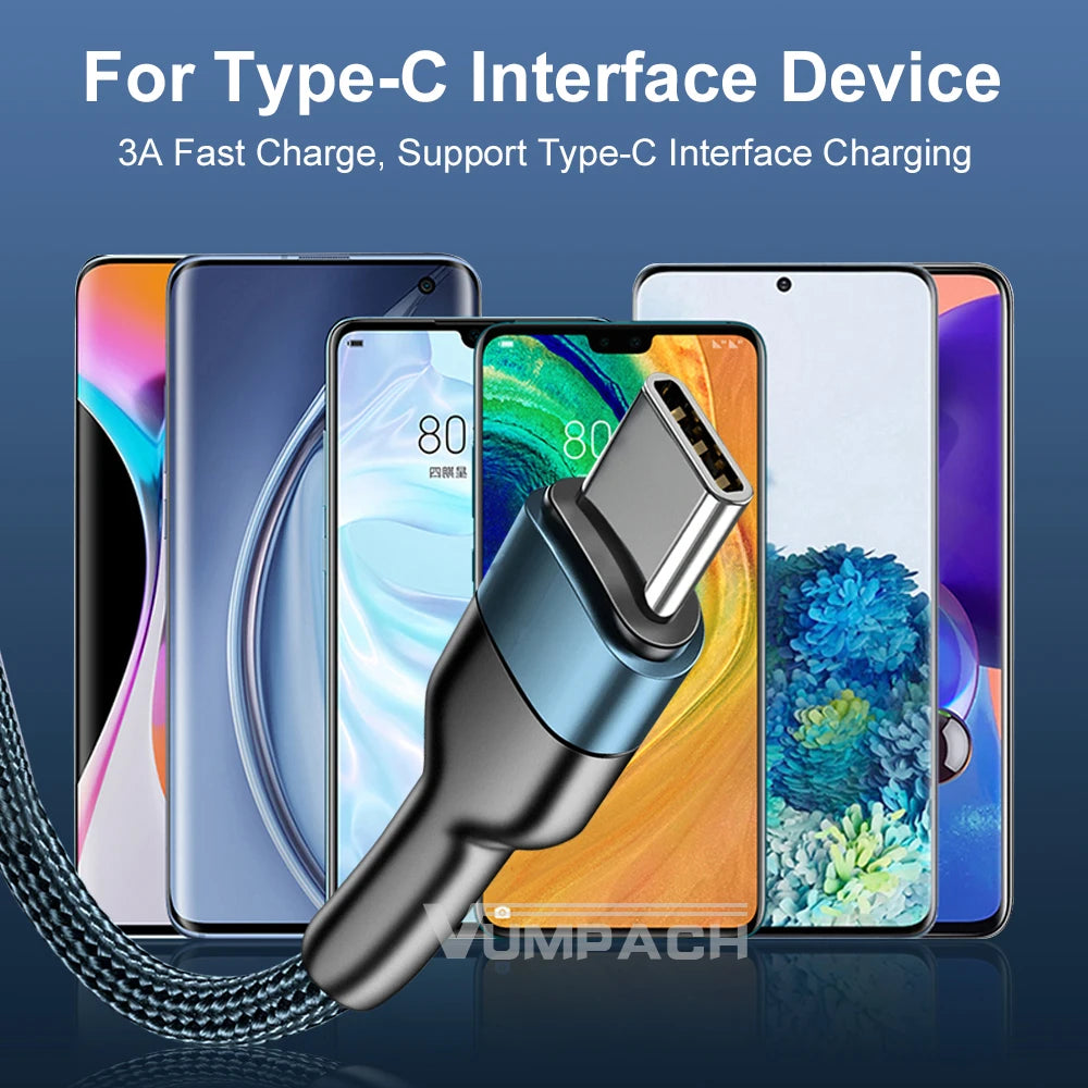 5A USB Type C Cable Wire For Samsung S10 S20 Xiaomi mi 11 Mobile Phone Fast Charging USB C Cable Type-C Charger huawei Cables