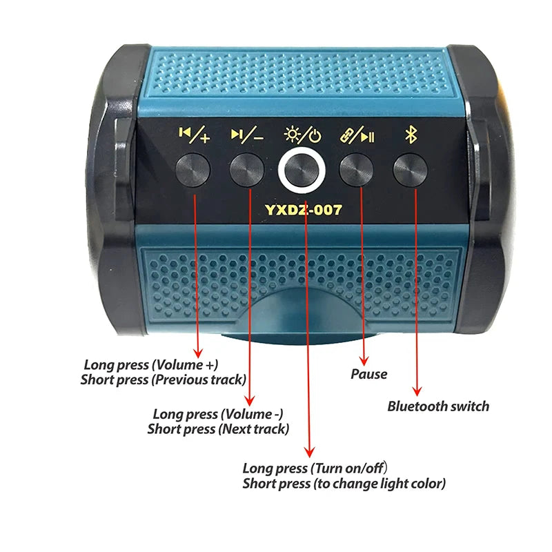 Subwoofer Bluetooth Speaker Portable Wireless Radio FM Powerful Computer Caixa De Som Woofers Sound Box Music PC Bass Lamp Audio