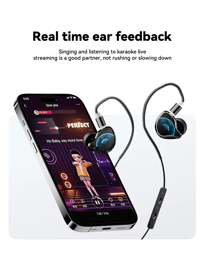 HTC NE81 TWS Wireless Earbuds Bluetooth ANC Wired Voice Control for Singing Live Streaming Touch Control Stereo Sports Earphone