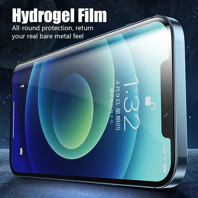 1-4Pcs Soft Hydrogel Film For iPhone 18 Pro Max 17 16 14 13 12 11 15 Pro Max Air 13 Mini 7 8 Plus X XR Silicone Screen Protector
