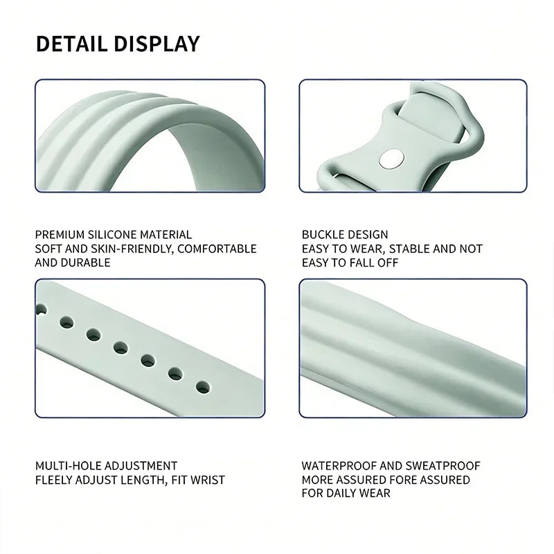 Silicone Loop Sports Watch Strap for Google Fitbit Air Rubber Bracelet Breathable Band Wristband Correa Replacement Accessories