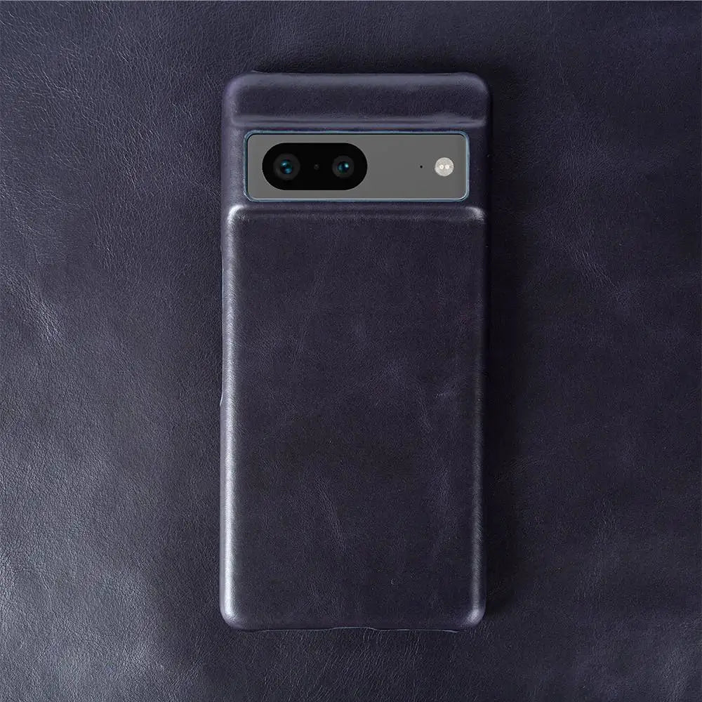For Google Pixel 7 Case Luxury Oil Wax Genuine Leather Cover Pixel 6A 8Pro 7Pro 5A Capa Protective Etui Back Coque Carcasa Shell