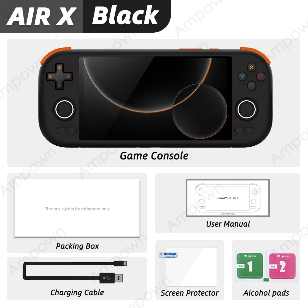 MANGMI AIR X Handheld Game Console Qualcomm Snapdragon 662 5.5'' Touchscreen Android 14 Active Cooling Fan 15W Fast Charging RGB